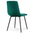 Zielone krzesło welurowe Lumario