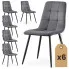 Zestaw 6 szarych krzesel Verlino