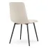 Szczegółowe zdjęcie nr 5 produktu 8x Welurowe krzesło tapicerowane pikowane Beżowe NERO Czarne nogi