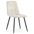 Kremowe pikowane krzesło tapicerowane Verlino