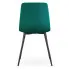 Szczegółowe zdjęcie nr 4 produktu 8x Welurowe krzesło tapicerowane pikowane Butelkowa Zieleń NERO Czarne nogi