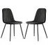 Zestaw 2 czarnych metalowych krzeseł pikowanych - Alveri 