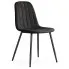 Czarne krzeslo welurowe Alveri