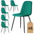 Zestaw 6 zielonych krzesel Alveri