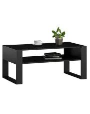 Czarna prostokątna ława kawowa do salonu - Bracio 3X w sklepie Edinos.pl