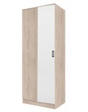 Szafa narożna uchylna w kolorze dąb sonoma + biały  - Axelor w sklepie Edinos.pl