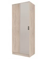 Narożna szafa uchylna dąb sonoma + kaszmir - Axelor w sklepie Edinos.pl