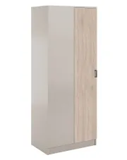 Narożna szafa uchylna w kolorze kaszmir + dąb sonoma - Axelor w sklepie Edinos.pl