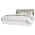 Białe łóżko z zagłówkiem i materacem 160x200 - Berigi 4X