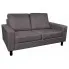 Materiałowa, ciemnoszara 2 osobowa sofa – Clarens