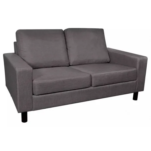 Materiałowa, ciemnoszara 2 osobowa sofa – Clarens