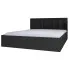 czarne lozko z zaglowkiem tapicerowanym werigio