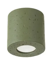 Plafon ścienny w kształcie walca beton zielona oliwka E762-Melvis w sklepie Edinos.pl