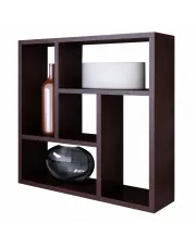 Kwadratowa półka wisząca nowoczesna wenge - Etiz w sklepie Edinos.pl