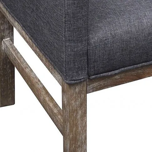 Szczegółowe zdjęcie nr 6 produktu Ciemnoszara elegancka ławka tapicerowana - Hikko