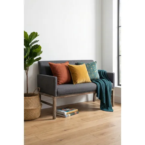 Fotografia Ciemnoszara elegancka ławka tapicerowana - Hikko z kategorii Siedziska do przedpokoju