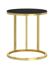 Nowoczesny stolik boczny z czarnym blatem - Moonlight w sklepie Edinos.pl