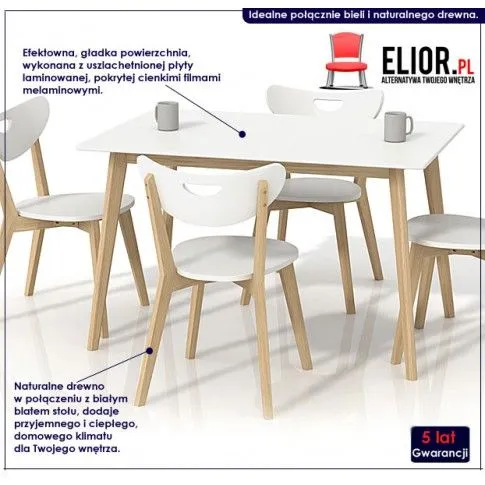 Fotografia Prostokątny stół Kizo S7 - popielaty z kategorii Stoły