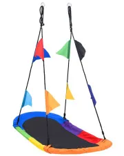 Kolorowa podłużna huśtawka typu bocianie gniazdo - Zardon w sklepie Edinos.pl