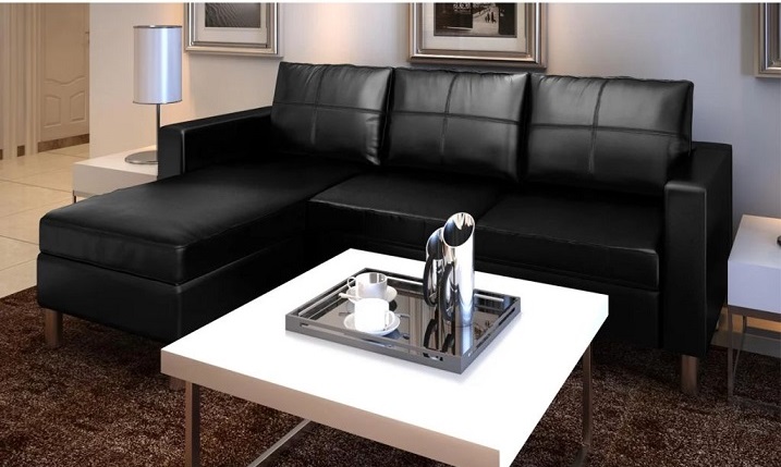 Produkt Czarna elegancka sofa 3-osobowa – Javris - zdjęcie numer 2