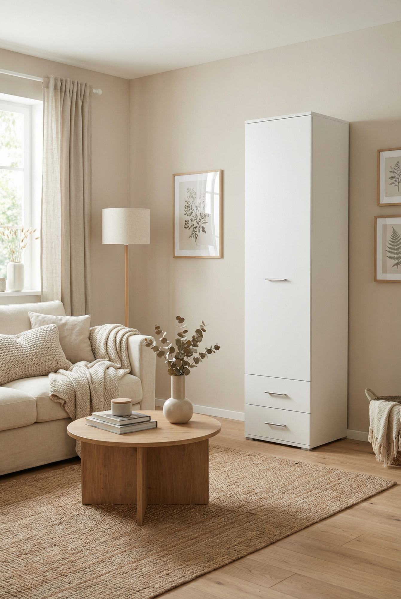 Wizualizacja wnętrza z wykorzystaniem regału zamykanego Asendri 15X