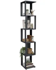 Regał do salonu słupek grafit - Asendri 7X w sklepie Edinos.pl