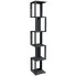 Wąski grafitowy regał ażurowy Asendri 7X grafit