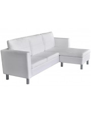Biała elegancka sofa 3-osobowa – Javris w sklepie Edinos.pl