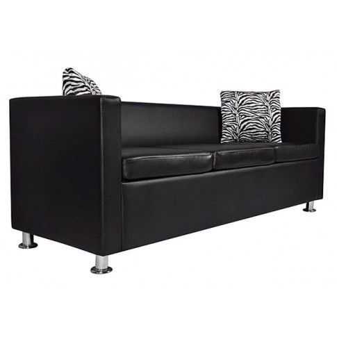 Fotografia Sofa 3-osobowa Cali 3B - czarna  z kategorii Kanapy i sofy