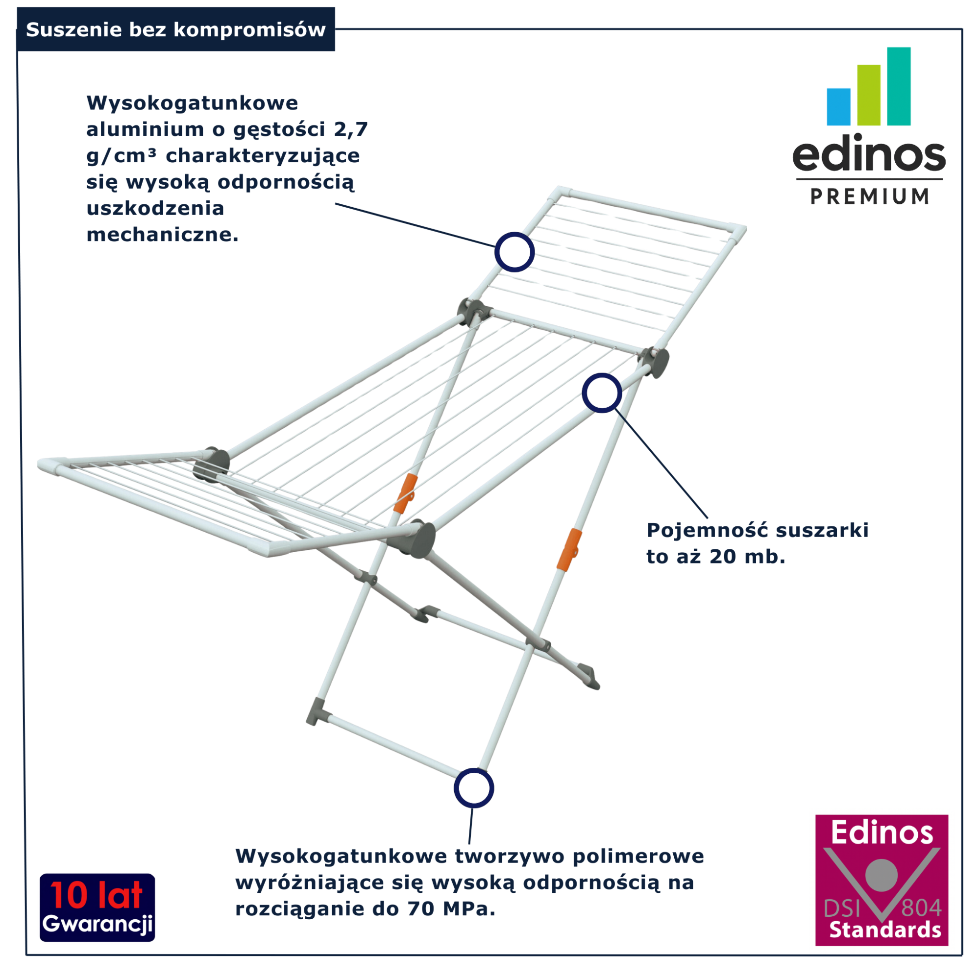 Biała suszarka Susina