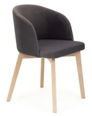 Czarne krzesło na bukowych jasnych nogach - Bentrix 7X w sklepie Edinos.pl