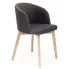 Zdjęcie produktu Czarne krzesło na bukowych jasnych nogach - Bentrix 7X.