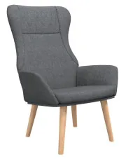 Ciemnoszary tapicerowany fotel wypoczynkowy - Twister w sklepie Edinos.pl