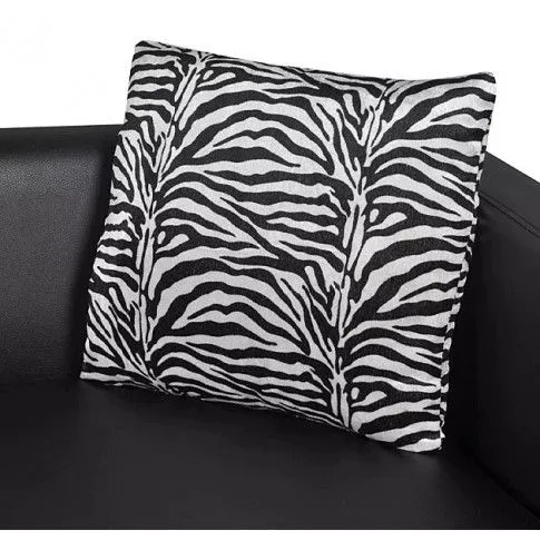 Szczegółowe zdjęcie nr 6 produktu Nowoczesna skórzana sofa Swax 2B - czarna