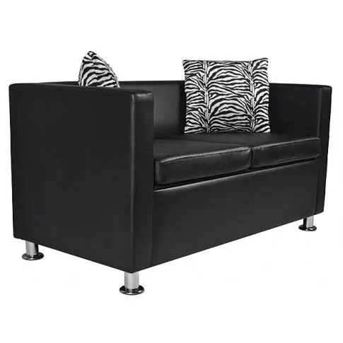 Szczegółowe zdjęcie nr 7 produktu Nowoczesna skórzana sofa Swax 2B - czarna