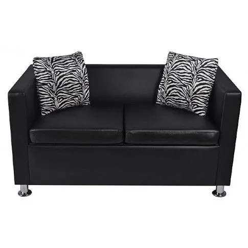 Zdjęcie nowoczesna skórzana sofa Swax 2B - czarna | Edinos.pl