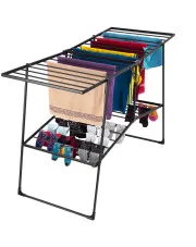 Czarna dwupoziomowa suszarka na pranie - Neravio w sklepie Edinos.pl