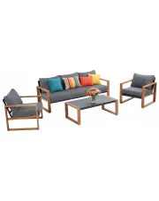 Nowoczesny zestaw wypoczynkowy mebli ogrodowych - Olivaro w sklepie Edinos.pl