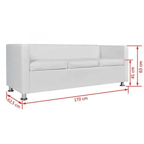 Szczegółowe zdjęcie nr 7 produktu Sofa 3-osobowa Swax 3W - biała