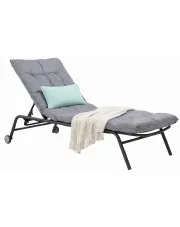 Szary nowoczesny leżak na taras - Sunira w sklepie Edinos.pl