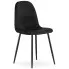 Czarne krzesło welurowe z czarnymi nogami Oret 3X