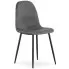 Ciemnoszare krzesło tapicerowane welurowe - Oret 3X