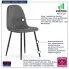 Ciemnoszare welurowe krzesło Oret 3X