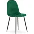Zielone krzesło welurowe na czarnych nogach - Oret 3X