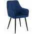 Zdjęcie produktu Granatowe krzesło welurowe jodełka - Zenra.