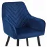 Szczegółowe zdjęcie nr 4 produktu Granatowe krzesło welurowe jodełka - Zenra