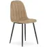 Brązowe krzesło tapicerowane metalowe - Oret 3X