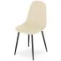 Jasnobeżowe krzesło do salonu z czarnymi nogami Oret 3X