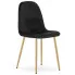 Czarne tapicerowane krzesło do stołu - Oret 4X