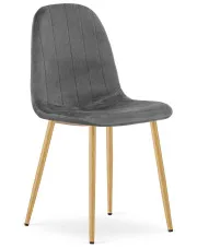 Ciemnoszare krzesło tapicerowane do salonu - Oret 4X w sklepie Edinos.pl